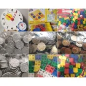 【台中店】USL 遊思樂 台灣製 ＯＸ益智盤 教學時鐘 單手操作小時鐘 塑膠錢幣 遊戲硬幣 教學硬幣 大串珠