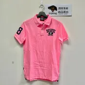 DryDog 跩狗嚴選 跩狗嚴選 極度乾燥 Superdry Polo 男款 亮粉紅 螢光 Polo衫 短袖 素T 印度製 有機純棉 粉紅P33