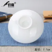 協貿國際日用品生活3館 德化白瓷蓋碗茶杯單蓋子 配件三才蓋碗蓋子 茶碗大號蓋子茶具零配