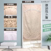 LASSLEY罩頭蕾絲風水簾90X180cm(MIT 一片式 無開 門簾 阻隔簾 間隔簾 長門簾 花邊門簾 台灣製造)