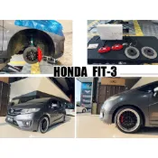 小亞車燈＊新 FIT 2014 2015 3代 N1 世盟卡鉗 小四活塞 一體式碟盤 302 來令片 轉接座 金屬油管