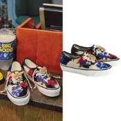 (店+)【VANS】VANS CORTIS PREMIUM AUTHENTIC 44 手工花卉 刺繡 滑板 VN000Y0S448