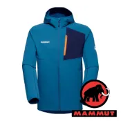 【MAMMUT 長毛象】Madris男刷毛連帽軟殼外套 『深冰藍』1014-03841