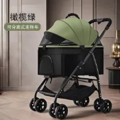 ♥免運♥寵物減震推車可摺疊外出輕便便攜狗狗貓咪中小型犬可分離提籃推車