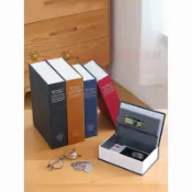 【桃園出貨】鐵製仿真書保險箱創意密碼儲物罐手機收納盒藏手機儲物創意生日禮
