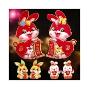(店+)兔年燙金春聯 生肖立體春聯 新年窗花 剪紙門幅 過年佈置 春節裝飾 掛件春聯 多款選擇
