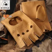 奢菲雅 半指手套男牛皮健身防滑耐磨運動戶外開車哈雷摩托車機車真皮手套 SFY424 公司貨 快速出貨