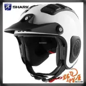 三重《野帽屋》法國 SHARK ATV-DRAK 半罩 安全帽 沙灘車 越野車 輕量。WHITE