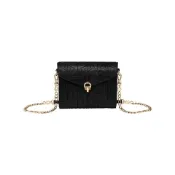【義大世界購物廣場】AIGNER PRIA 側背包/斜背包 黑色 金LogoXS