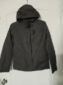 COATED CLOTH uniqlo 深灰膠感防風連帽外套L號   女版
