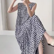【K.W.】韓國空運輕棉麻純白柔緞高品質免穿搭洋裝(小香風/輕量涼感/洋裝/休閒/日系/通勤/渡假)