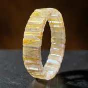 (店+)【尋寶家水晶 】【A472-15.8-1】｜頂級招財鈦晶手排｜15.8mm 粗絲版鈦貓眼 × 附贈高質感收藏盒