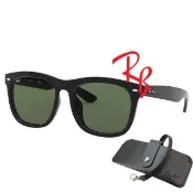 【RayBan 雷朋】亞洲版 舒適加高鼻翼 大鏡面太陽眼鏡 RB4260D 601/71 墨綠鏡片 公司貨(贈RAYBAN眼鏡掛袋)