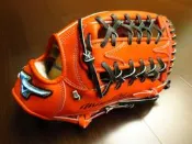 {圓圓小舖}日製硬式MIZUNO PRO ORDER美津濃外野T網擋棒壘球手套鈴木一朗橘紅色耕作東京奧運藍標ICHIRO