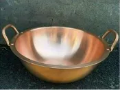 ~All-in-one~【附發票】台灣製 專業雙耳煮糖銅鍋(Φ30cm/平底)/個 甜點果醬 煮糖鍋-免運