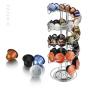  設彩品牌旗艦店 膠囊咖啡架 咖啡架 膠囊收納架 雀巢Nespresso Dolce Gusto咖啡膠囊收納架陳列展示架 360度旋轉『XY40650』