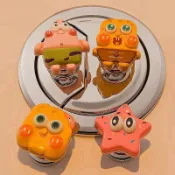 【臺灣出貨】新款派大星馬桶箱按壓器長指甲美甲專用創意衛生間沖水開關輔助器