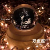 🔥臺灣熱銷🔥十二星座旋轉八音盒 十二星座水晶球 音樂盒 雙子座 小眾 生日禮物 送女友 情人節禮物 聖誕禮物