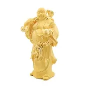 【生活金藝】布袋財神 彌勒佛 黃金擺件(金重足2.38錢)