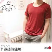 【PChome 24h購物】Eloidy艾若娣-多滲透智能短T(酒紅) R99N