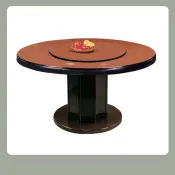 【多瓦娜家居】7尺紅寶石圓桌(圓皿腳.含轉皿.鋁圈) 26204399015