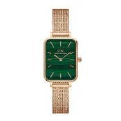 【Daniel Wellington】DW 手錶  Quadro Melrose 20x26mm麥穗式金屬編織小方錶 伯朗大道綠(兩色 DW00100437)