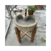 (店+)可開發票 廠傢直銷 石頭洗手盆老石磨石盆魚缸水缸複古舊小石槽庭院洗手池石磨盆擺件
