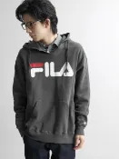 【HYDRA】全新正品 FILA 經典色 復古 logo 帽T 長袖 90s 日本 日本支線 黑色 水洗 刷舊 M L
