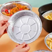 【PIWARE派威爾】10入 鋁箔容器 焗烤盒 圓形鋁箔盒 蛋糕/蘿蔔糕/年糕 義大利麵/千層麵 烘焙 野炊 露營 料理