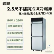 【華興冷凍設備行】«全新» 瑞興二門2.5尺不銹鋼冰箱/營業用冰箱/台製冰箱/變頻冰箱-全冷藏/全冷凍/半凍藏