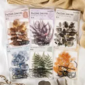 美好的一天 落葉私語系列 PET 透明貼紙 樹葉標本 葉脈 透明貼紙 植物標本 蕨類 楓葉 多肉植物 秋天落葉 手帳素材