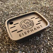 ✨可開發票#免運#挪威象Elephant戶外黑化露營不鏽鋼茶盤鏤空茶盤功夫茶接水盤茶具#臺灣出貨