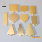 💥熱銷💥圓形三角形方形小蛋糕紙託金卡墊甜品慕斯金紙卡底託紙墊烘焙紙託
