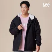 Lee 羊羔絨連帽舖棉外套 男 黑色 卡其 LB513020