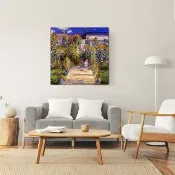 【御畫房】莫奈的花園 國家一級畫師手繪油畫80×80cm(VF-171)