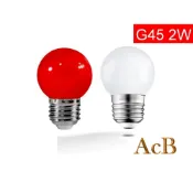 (店+)[ACB照明] Led  E27  G45 2W 圓泡球泡  拜祖仙 佛堂 宮廟紅光 神明燈 蓮花燈 光明燈 跑馬燈