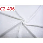 布料 韓國進口刺繡亮片布 (特價10呎600元) 【CANDY的家】C2-496 白色彈性刺繡+透明亮片洋裝裙料
