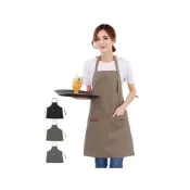 (店+)【STORII】長款圍裙 帆布圍裙 耐臟圍兜 防水圍裙 圍裙防水 防水圍兜 圍兜 美容剪髮美甲廚房圍裙 黑色圍裙工作服