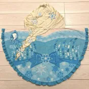 My Oil買好油 日本東京迪士尼Disney冰雪奇緣艾莎Elsa連帽式浴巾大毛巾浴袍披肩海灘巾萬聖節裝扮-最後一個絕版品