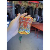 白沙屯媽祖 日月扇鑰匙包 附贈平安符 過完爐出貨 媽祖加持保佑 山邊媽祖大甲媽