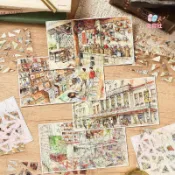 【新品】 悅真回憶純真年代系列休閒生活造景裝飾手賬素材拼貼diy手工貼紙 @叁年二班9/11