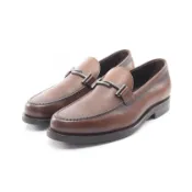 【DOKODEMO】【二手，A級】 TOD'S雙Tブラウン皮革樂福鞋，男鞋