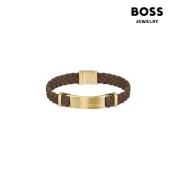 【BOSS】Dylan 編織皮革手鍊-咖啡色 1580607