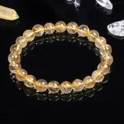 一圖一物│#578 8mm金髮晶水晶手鍊 髮絲幼密閃亮 開運招財事業運
