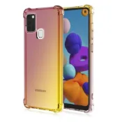 (店+)三星A21S 四角防摔漸變殼 三星A21S 漸變保護套 A21S TPU軟膠套