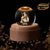 【優選】樸簡 十二星座水晶球旋轉音樂盒投影燈情人聖誕生日禮物送男女生