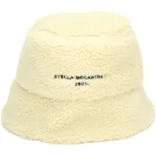 Stella-McCartney 刺繡標誌絨毛感漁夫帽(米色)