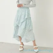 earth music&ecology 碎花圖案立體荷葉摺邊魚尾裙(1M41L0L0400)