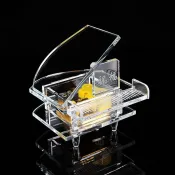 ⚡新品 時尚水晶玻璃小鋼琴音樂盒 創意情侶禮物音樂盒 臥室迷你裝飾品