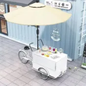 ⚡全臺保固⚡夜市擺攤車 夜市擺攤餐車 移動三輪車 戶外移動餐車 奶茶咖啡冰淇淋 夜市擺攤 可騎行三輪車 售賣車三輪車